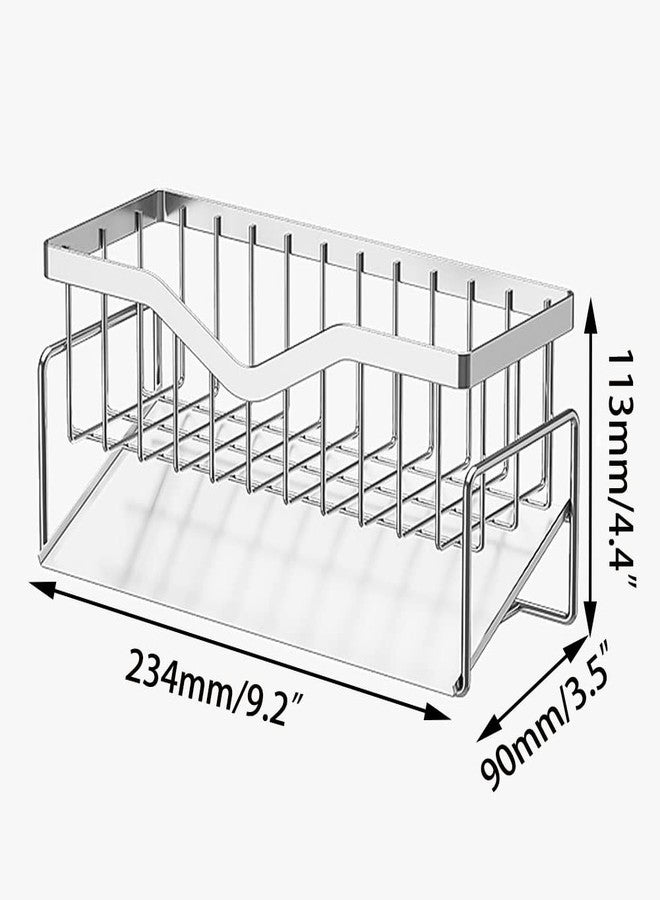MINGFANITY Kitchen Sink Caddy Sponge Holder, Quick Draining, SUS 304 Stainless Steel Sponge Organizer, Basket for Cleaning and Scrub Tool, Kitchen Sink Brush Caddy Holder - Image 2